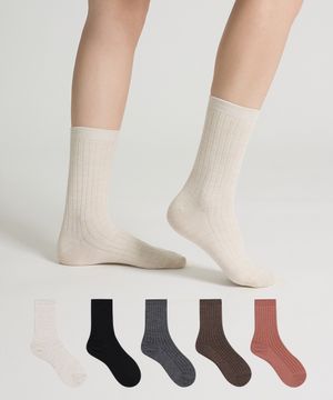 [5PACK] 여자 메리노울 크루삭스 5 COLORS