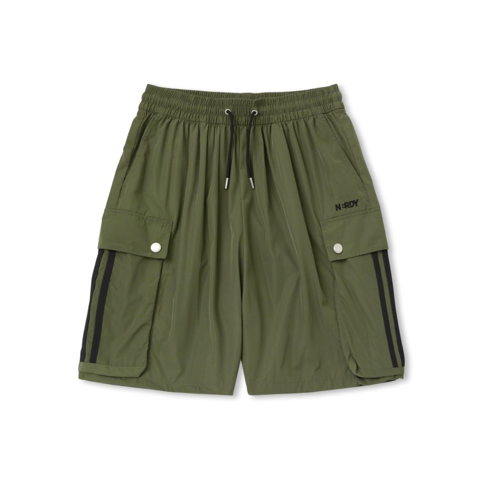 [ NERDY ]★24SS★韓国人気★CARGO WOVEN HALF PANTS ノルディ NERDY CARGO WOVEN HALF PANTS （BLACK） カーゴ
