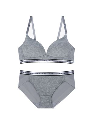 노와이어 밀착 브라 / 세트_다크그레이