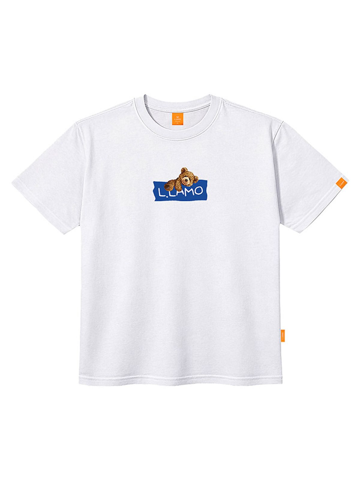 엘라모(LLAMO) 라벨베어 반팔티셔츠 남녀공용 빅사이즈 S~4XL