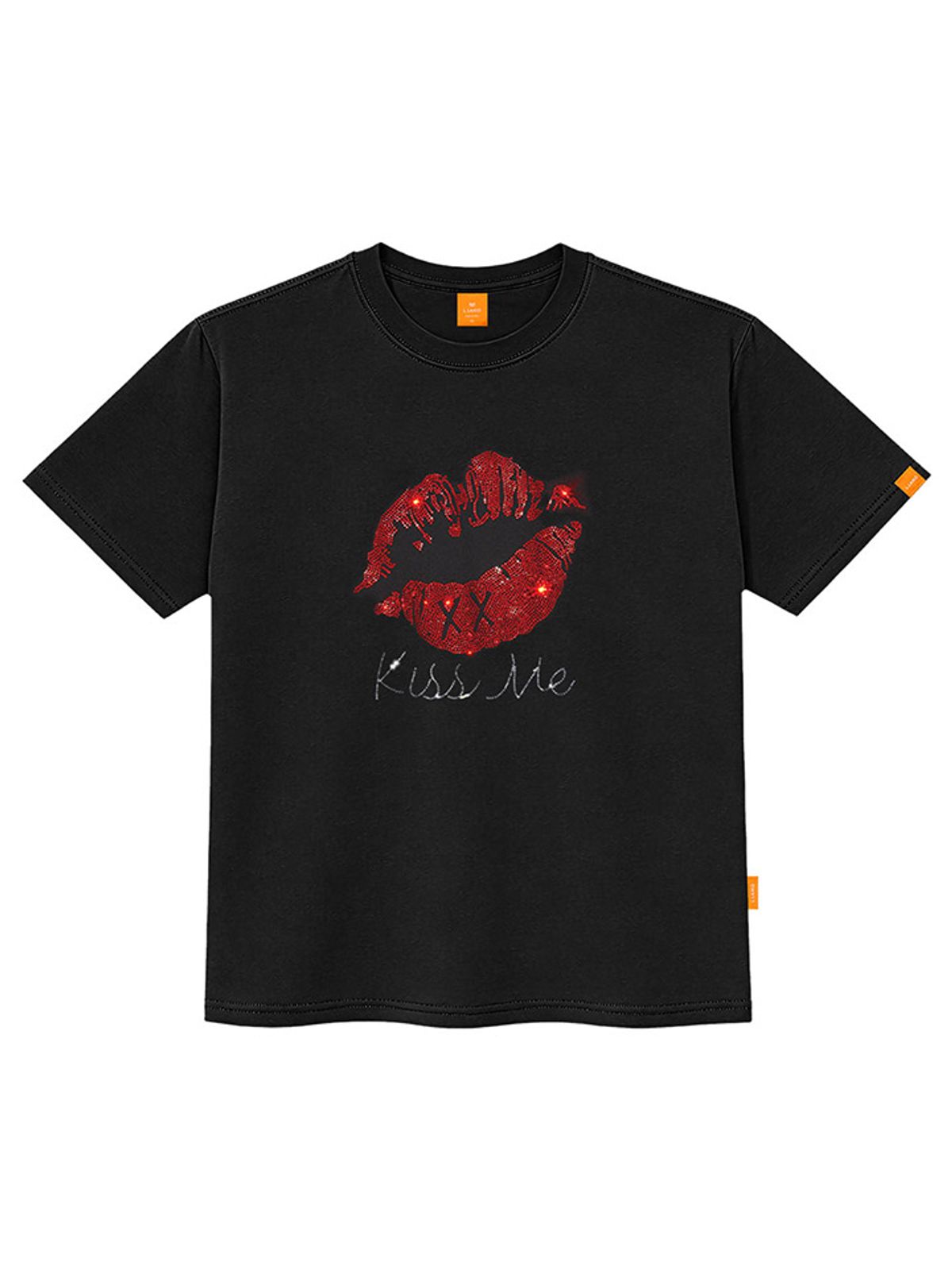 엘라모(LLAMO) 큐빅키스미 반팔티셔츠 남녀공용 빅사이즈 S~4XL