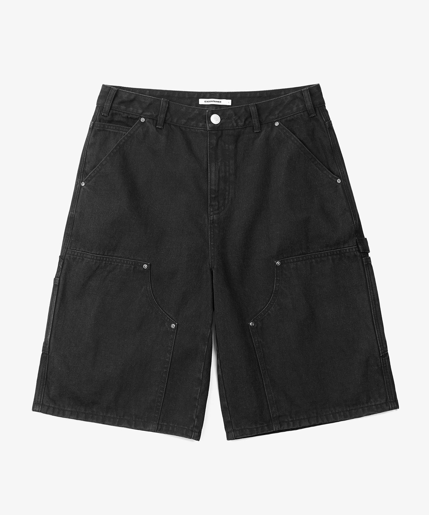 デニム・ジーパン [EXCONTAINER] Double Ni Carpenter Bermuda Denim Pants MUSINSA | EXCONTAINER Double Knee Carpenter Bermuda Denim