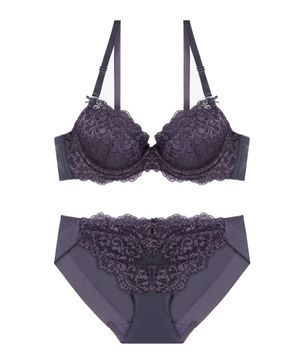 페미닌 컴포트 다크그레이 브라팬티 SET