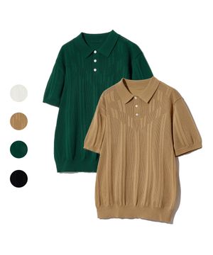 86-IROJ058 세미 매쉬 버튼 카라니트 4colors