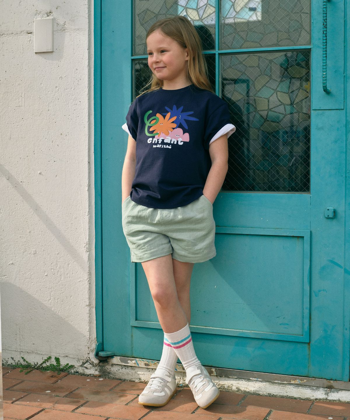 마리떼 키즈(MARITHÉ KIDS) ENFANT LINEN SHORTS green