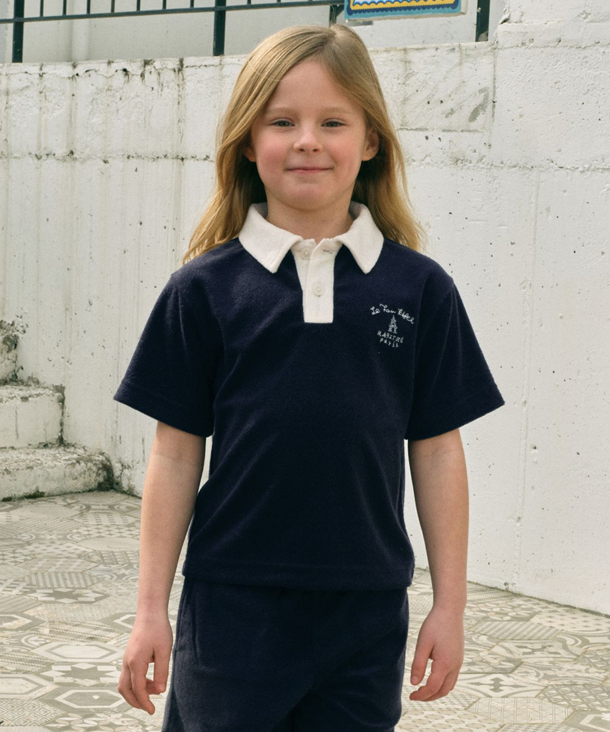 마리떼 키즈(MARITHÉ KIDS) ENFANT TERRY TEE navy