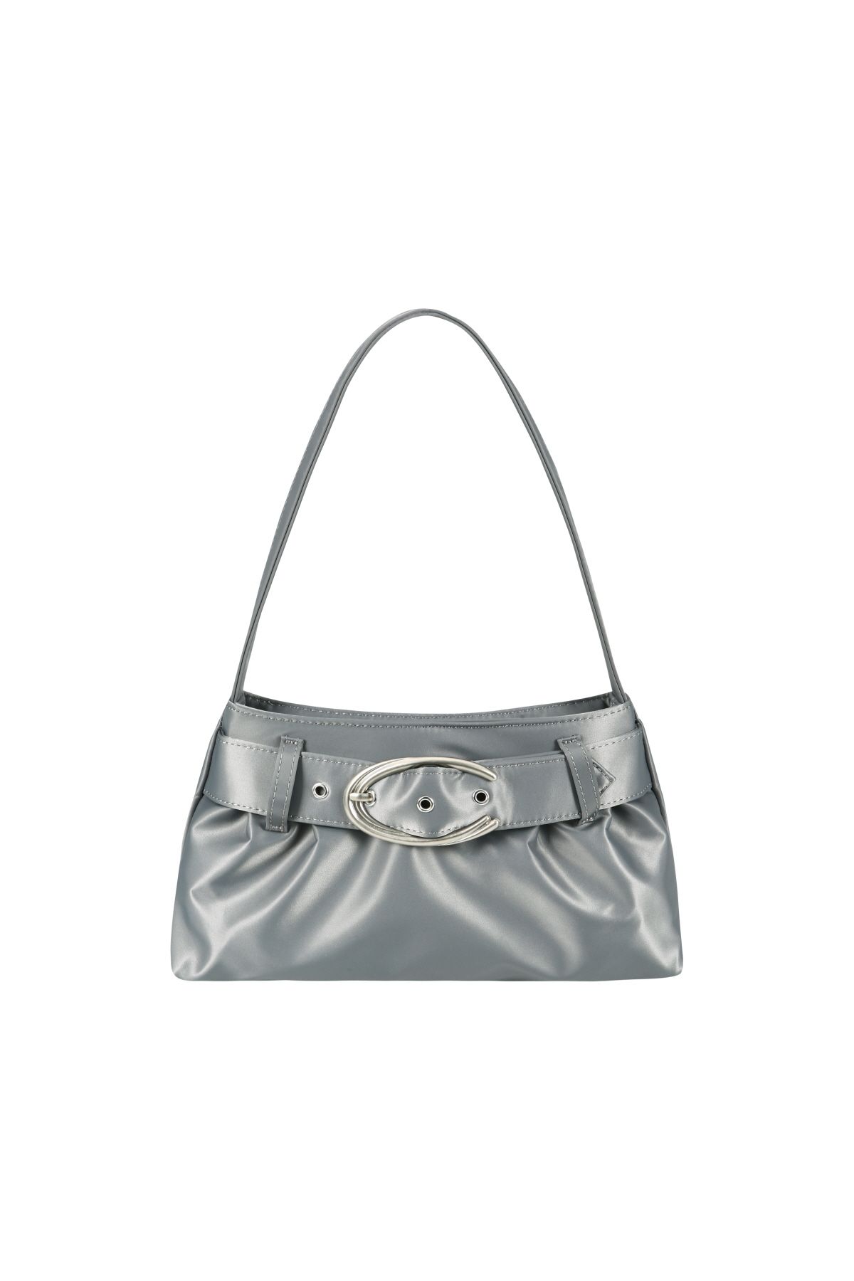큐리티(CURETTY) C BELTED NYLON HOBO BAG_DARK GREY