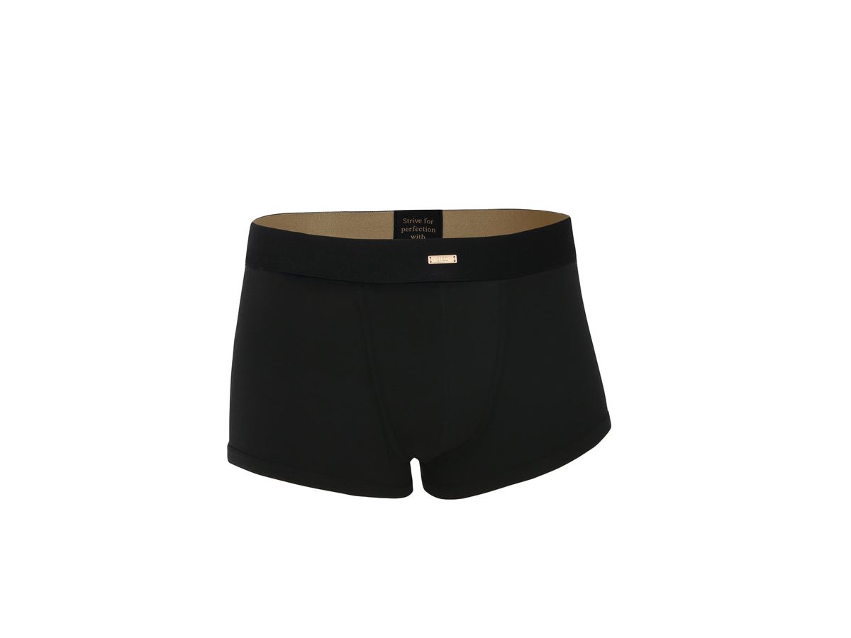 키세 언더웨어(QISE UNDERWEAR) 골드 모티브 브리프 블랙