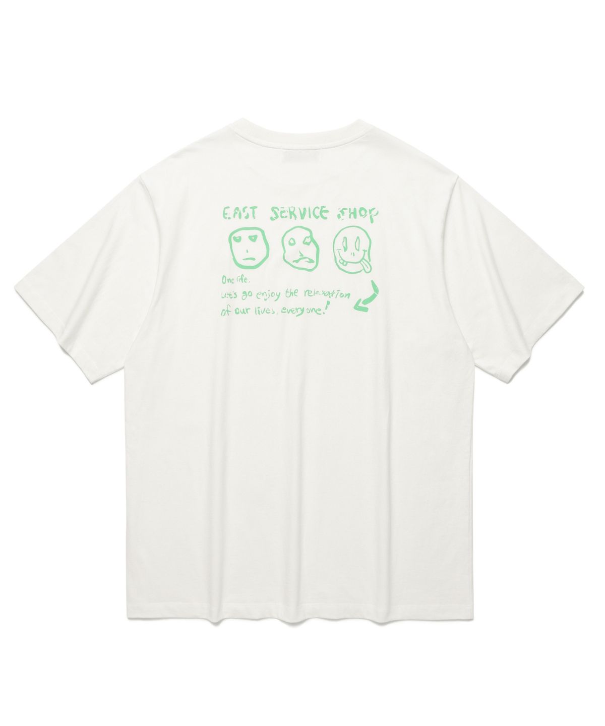 이스트서비스샵(eastserviceshop) Night Drawing Half T- Off White
