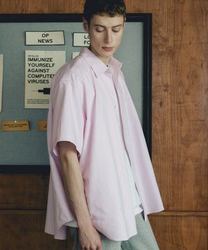 데일리 옥스포드 오버사이즈  셔츠 [핑크]