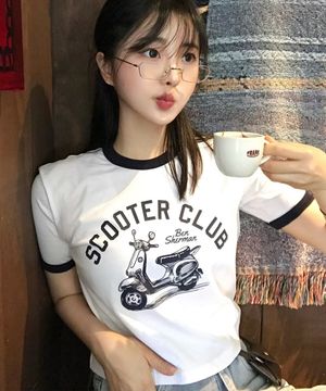 우먼 스쿠터 티셔츠 BOBTS765F