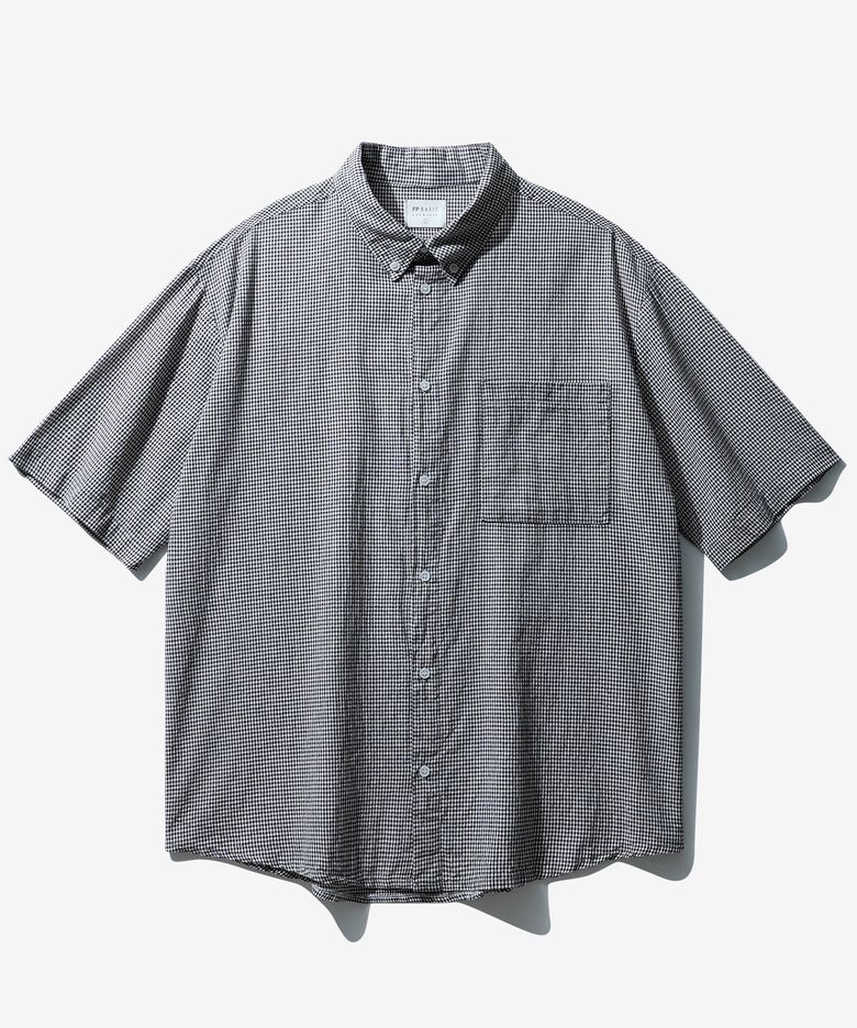 인피니티 체크 반팔셔츠 블랙 KHSS1459