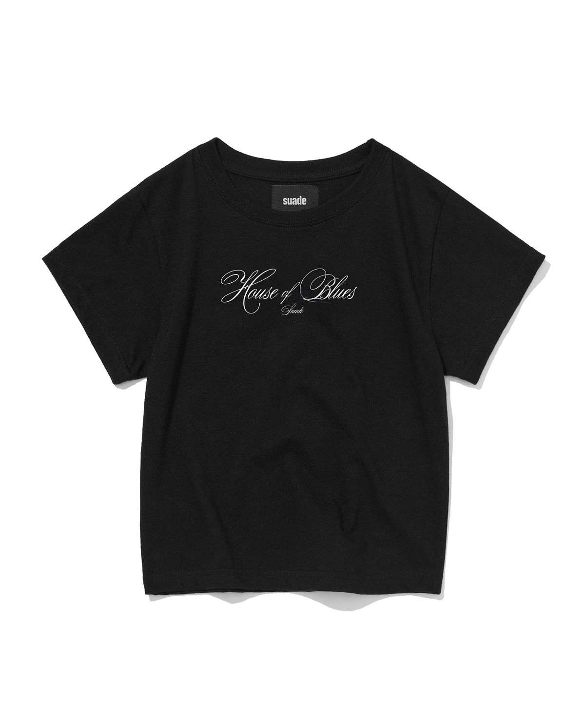스웨이드(SUADE) HANDWRITTEN CROP TEE [BLACK]