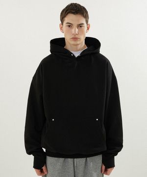 헤비웨이트 오버핏 워머 후드 [블랙]