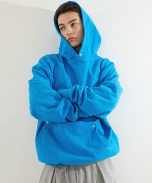 헤비웨이트 오버핏 워머 후드 [아쿠아블루]