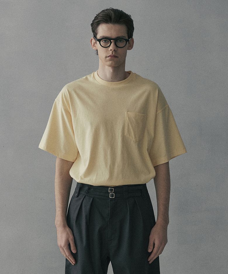Loosed Pocket T-Shirt - Lemon