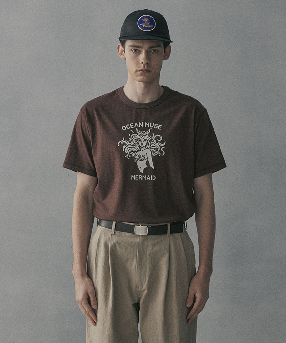엠프(AMF) Mermaid T-Shirt - Brown