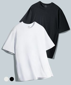 퓨어코튼 빅 오버핏 20수 반팔 티셔츠 2 COLOR