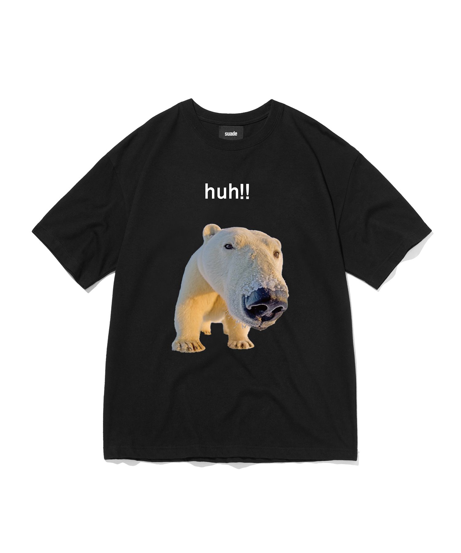 Tシャツ・カットソー Suade Huh Tee White / Black MUSINSA | SUADE HUH!! TEE [BLACK]
