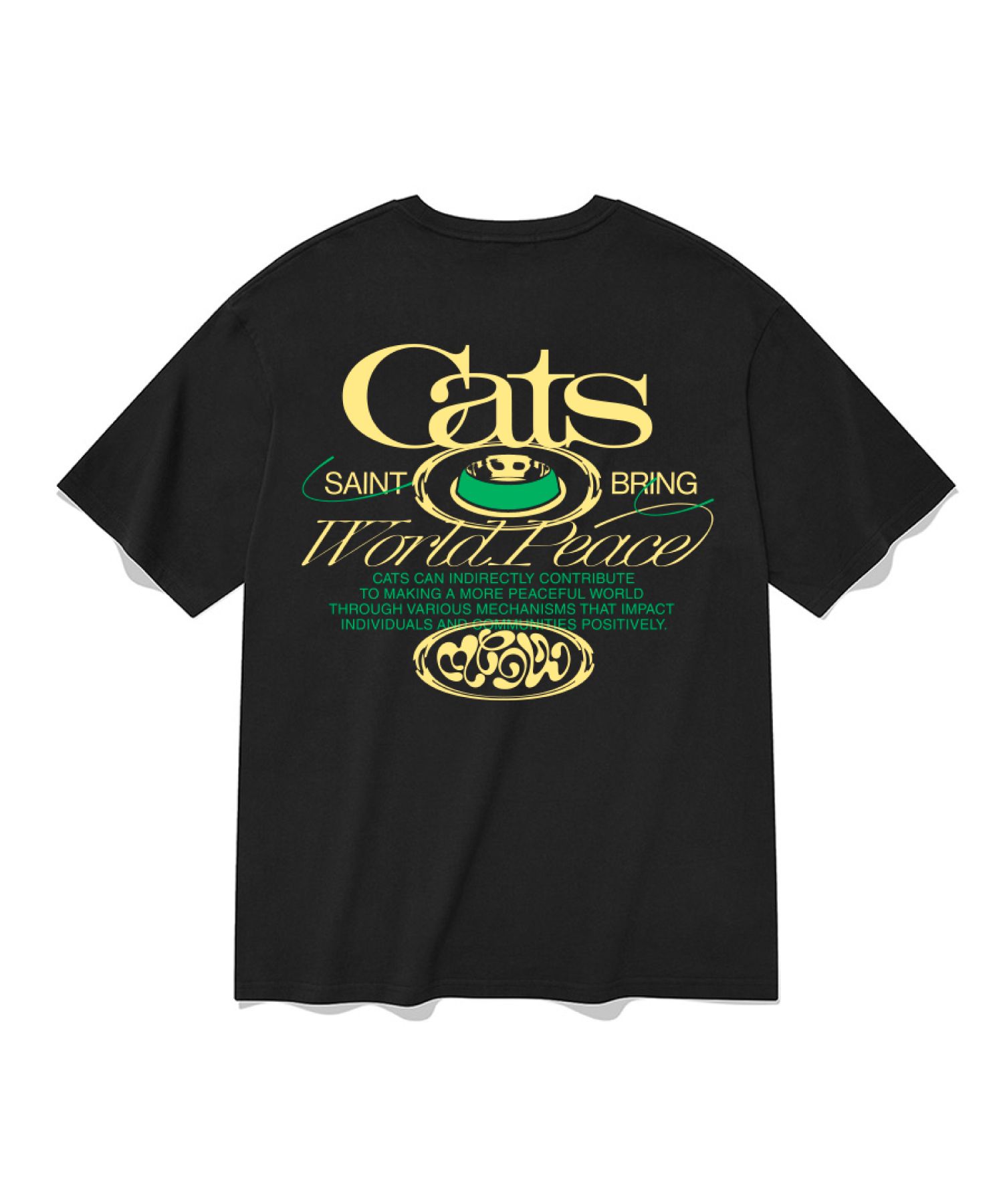 Tシャツ・カットソー [SAINTPAIN] SP X TS CATS BRING WORD PEACE T SHIRT SAINTPAIN] SP X TS CATS BRING WORD PEACE T SHIRT (SAINTPAIN