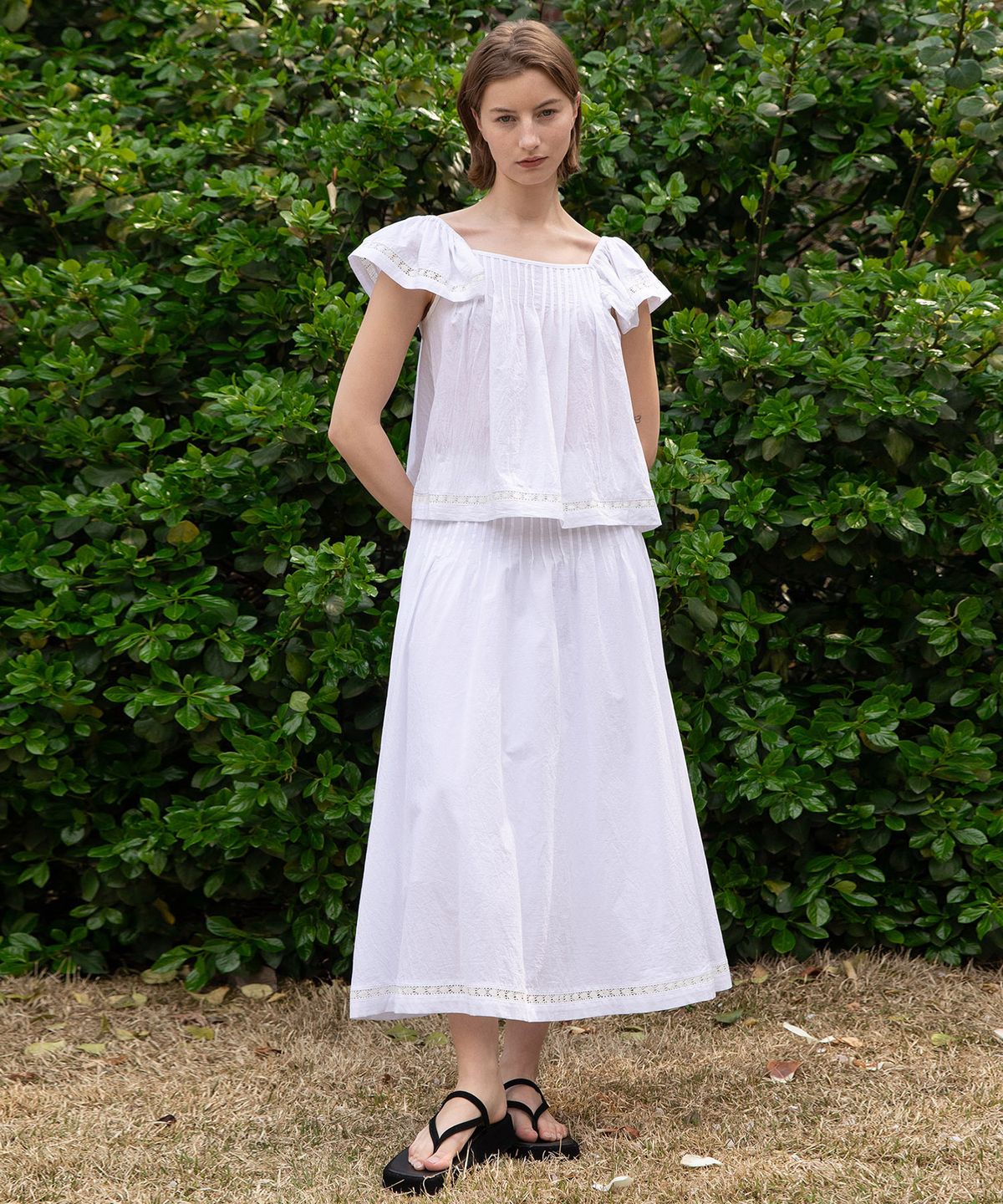 제이마크뉴욕(JMARKNEWYORK) Cotton skirt - White