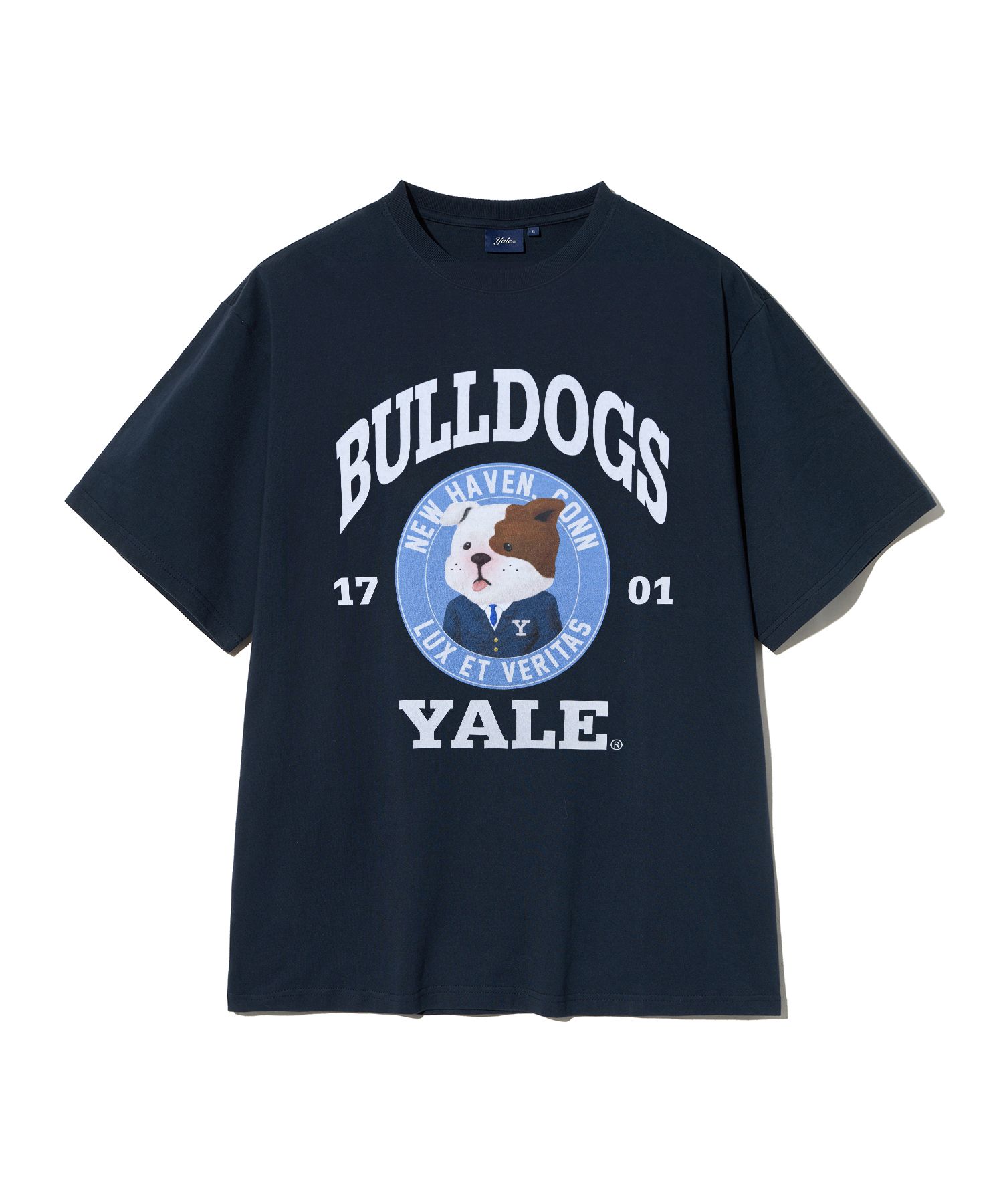 MUSINSA | YALE Bulldogs Bow Wow Short Sleeve T-Shirt Navy