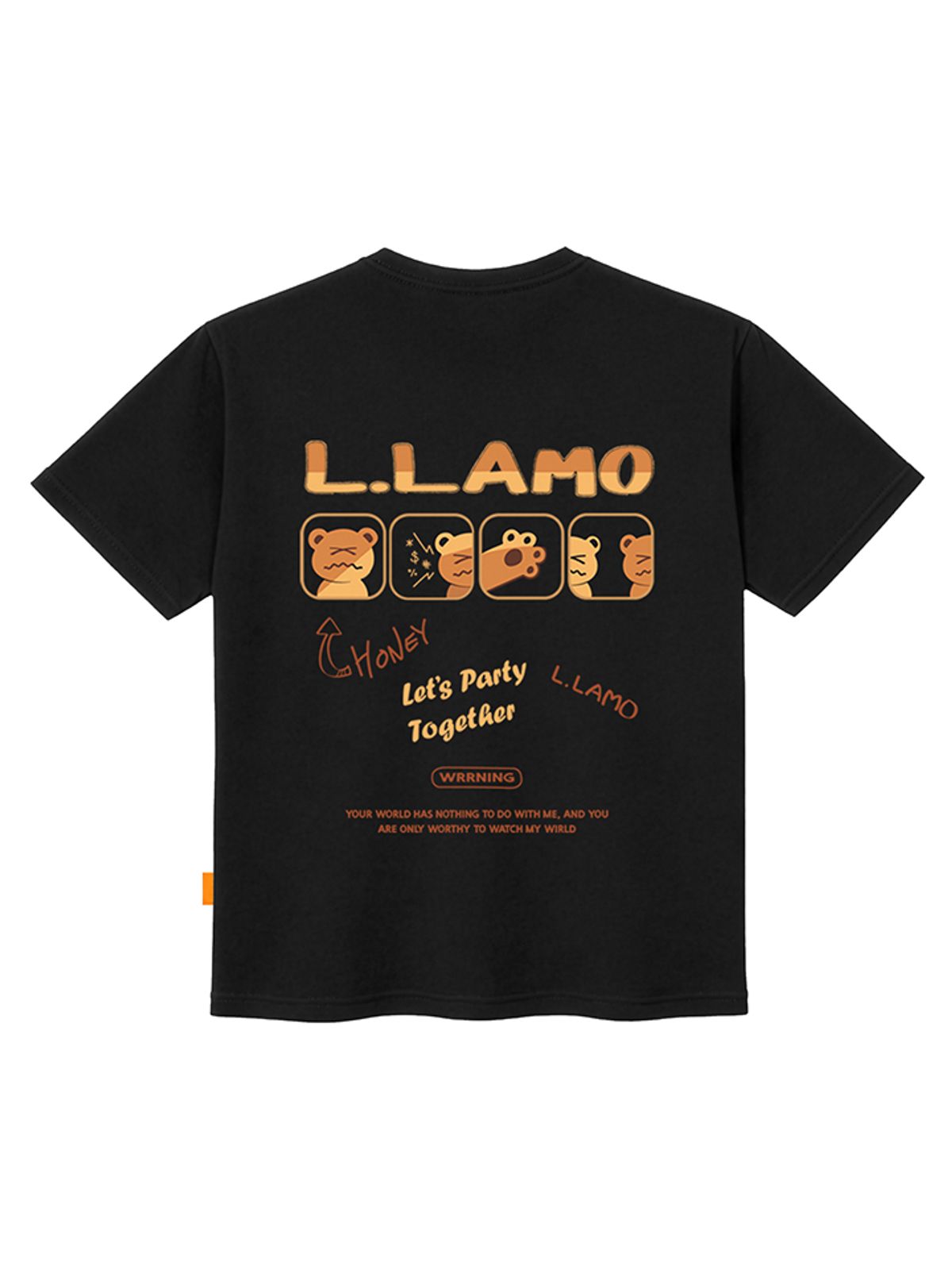 엘라모(LLAMO) 렛츠파티 반팔티셔츠 남녀공용 빅사이즈 S~4XL