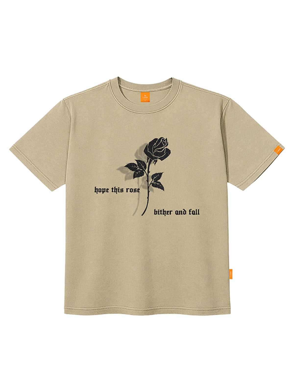 엘라모(LLAMO) 블랙로즈 반팔티셔츠 남녀공용 빅사이즈 S~4XL