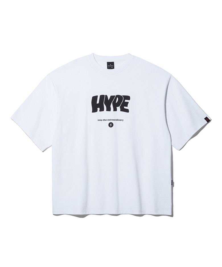 HYPE 오버핏 반팔티셔츠 (화이트)