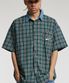 타탄 포켓 체크 셔츠 오버핏 그린