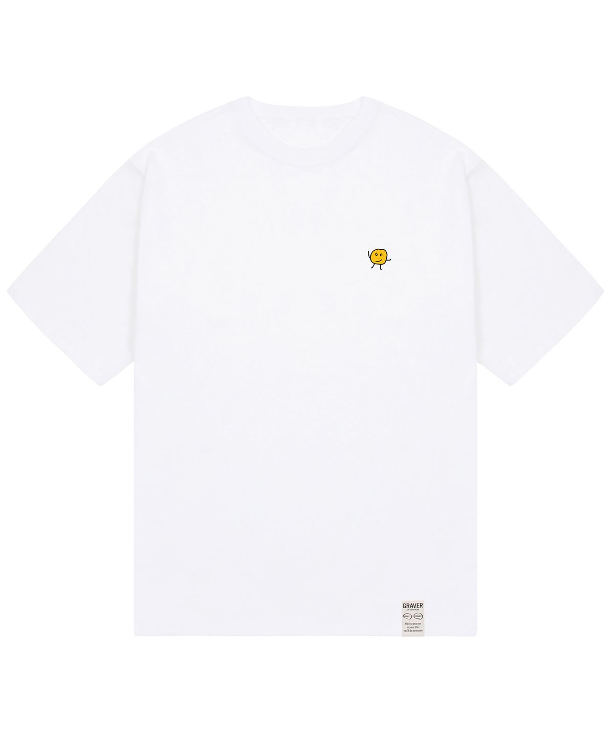 그레이버(GRAVER) [UNISEX-24]드로잉도트 반팔티_화이트