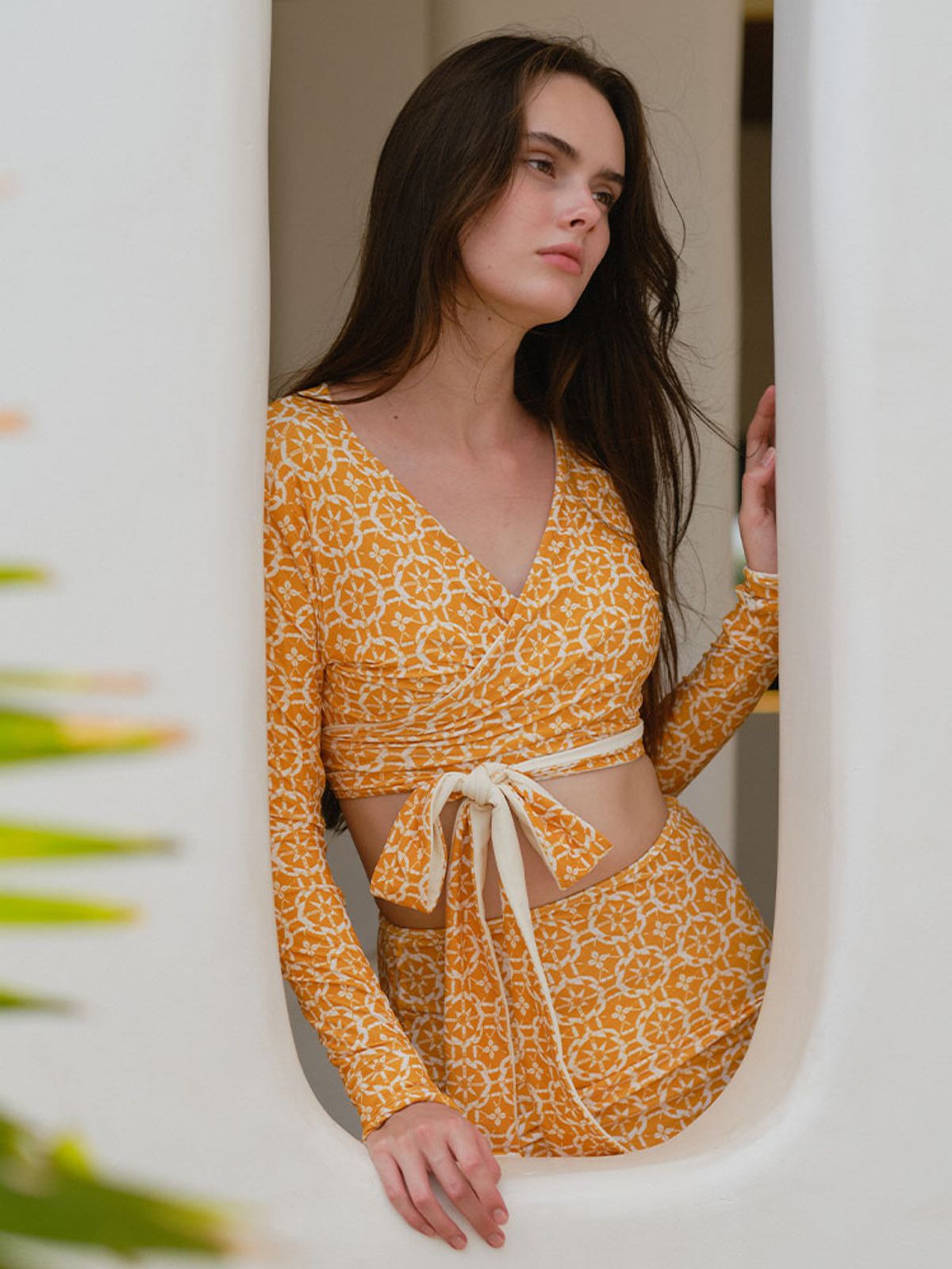 파인베이(FINEBAY) Reversible Wrap Cardigan, Yellow