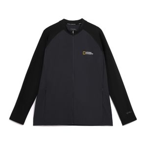 N242URG710 배색 집업 래쉬가드 CARBON BLACK