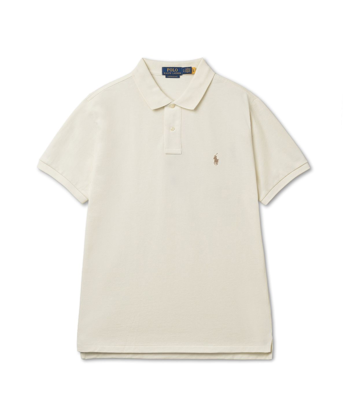 폴로 랄프 로렌(POLO RALPH LAUREN) 커스텀 슬림핏 메시 폴로 셔츠 - 내추럴