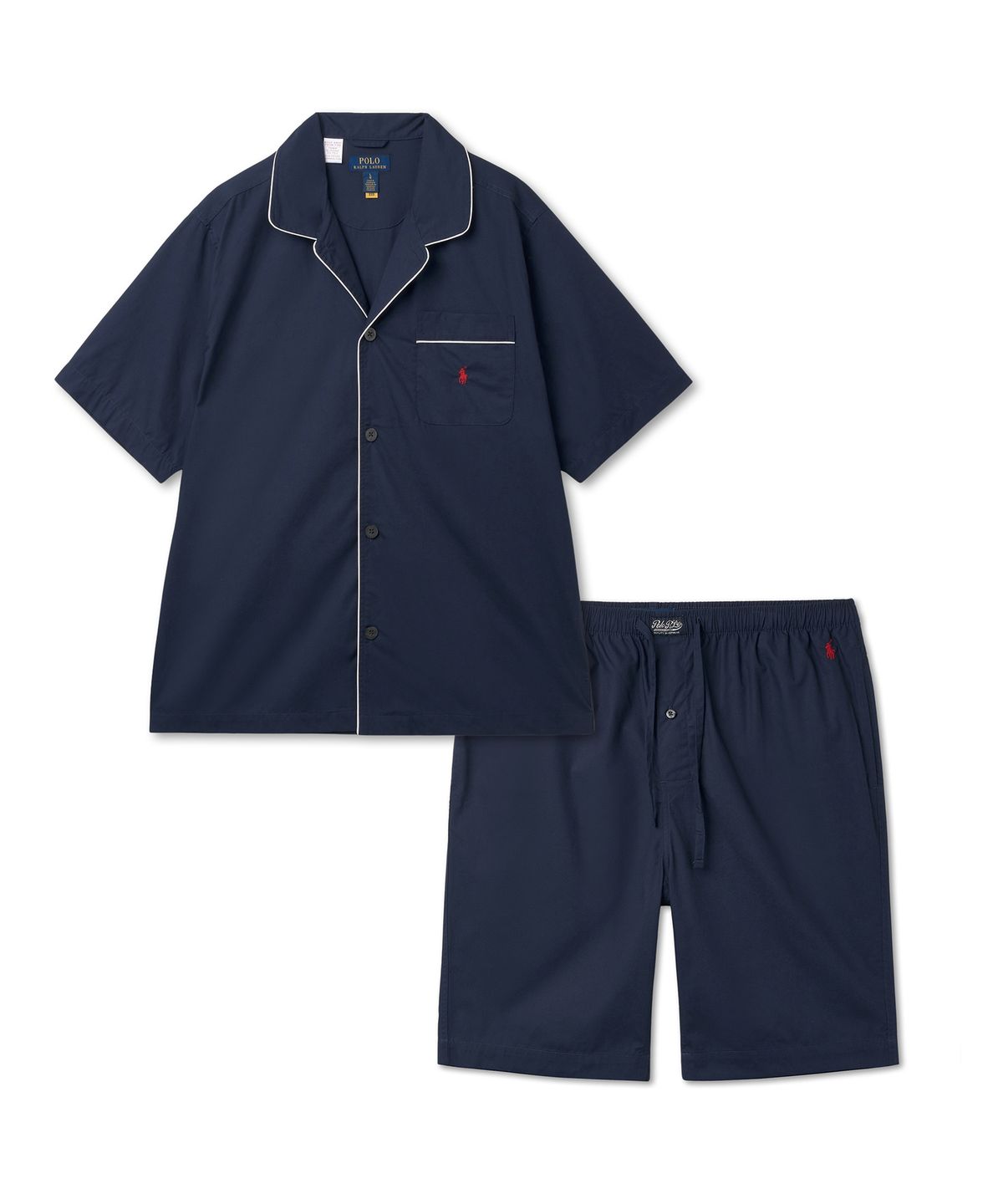 폴로 랄프 로렌(POLO RALPH LAUREN) 코튼 파자마 세트 - 네이비