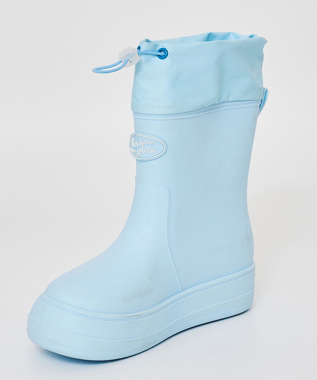 리끌로우(RECLOW) RC RE-RAIN SHIRRING BOOTS SKY BLUE