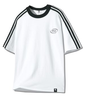 라인 오버핏 트랙 반팔 티셔츠 GT-365_화이트