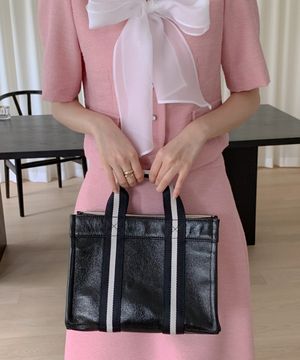 book tote bag 012 foil black