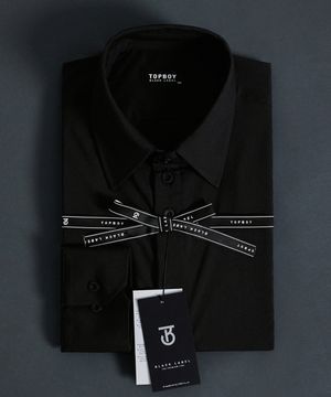 블랙라벨 레귤러핏 클래식 드레스 셔츠 블랙