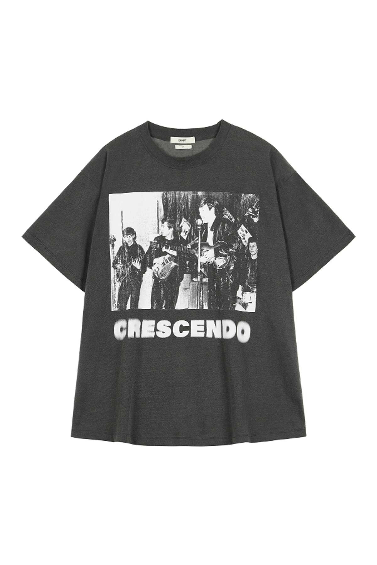 다이닛(DEINET) CRESCENDO GRAPHICS T-SHIRT IN CHARCOAL