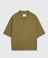 리사이클 오픈 카라 셔츠_올리브