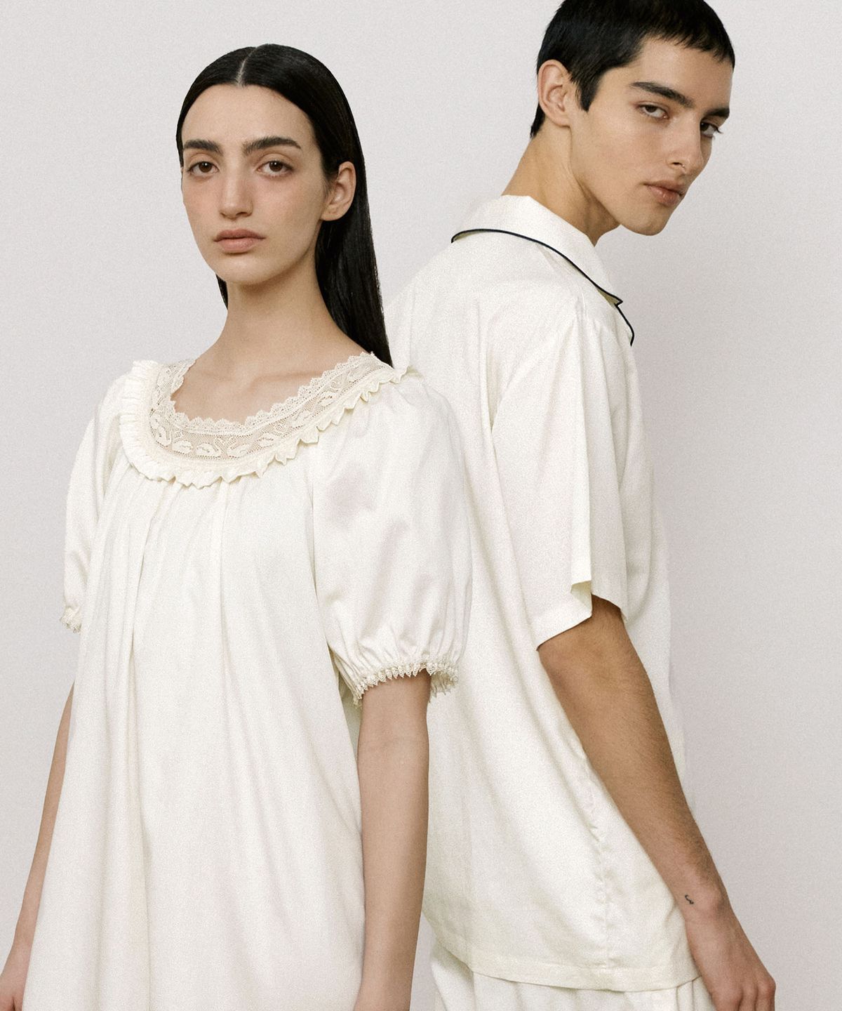 조스라운지(JO'S LOUNGE) (couple) Classic Cotton Short Pajama Set + One-piece 002