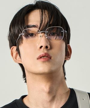 티타늄 긱시크 투명 블루레이 차단 빅글라스 안경 [BSTG] MEN ver.