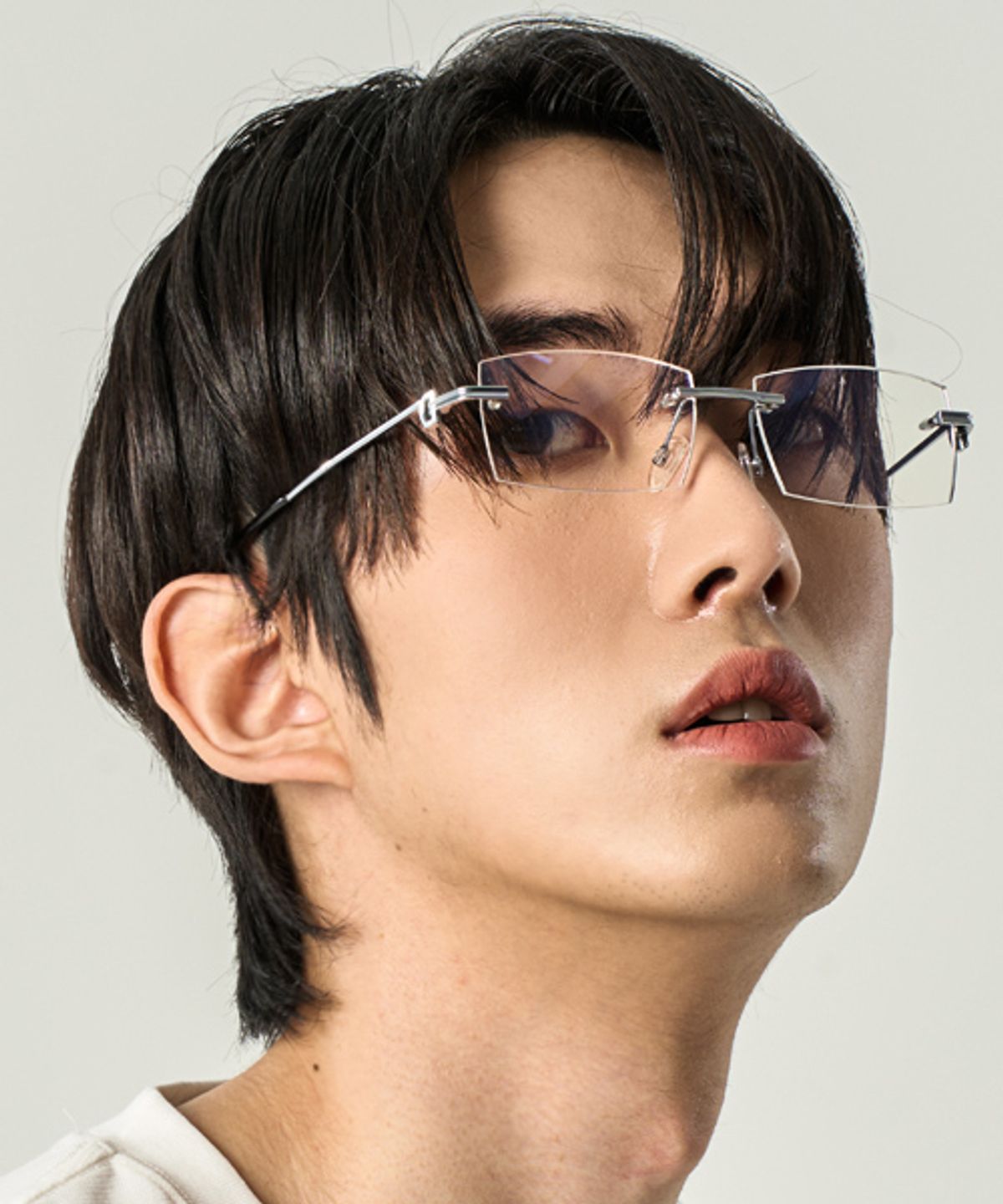 콜릿(KOLEAT) 티타늄 긱시크 투명 블루레이 차단 미니글라스 안경 [MSTG] MEN ver.