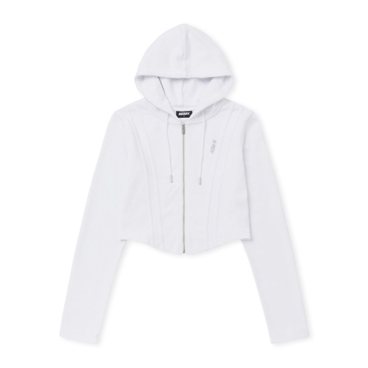[ NERDY ]★韓国人気★WOMEN'S SLIM ZIP-UP MUSINSA公式 | NERDY Women's Slim Fit Hoodie Zip-Up White