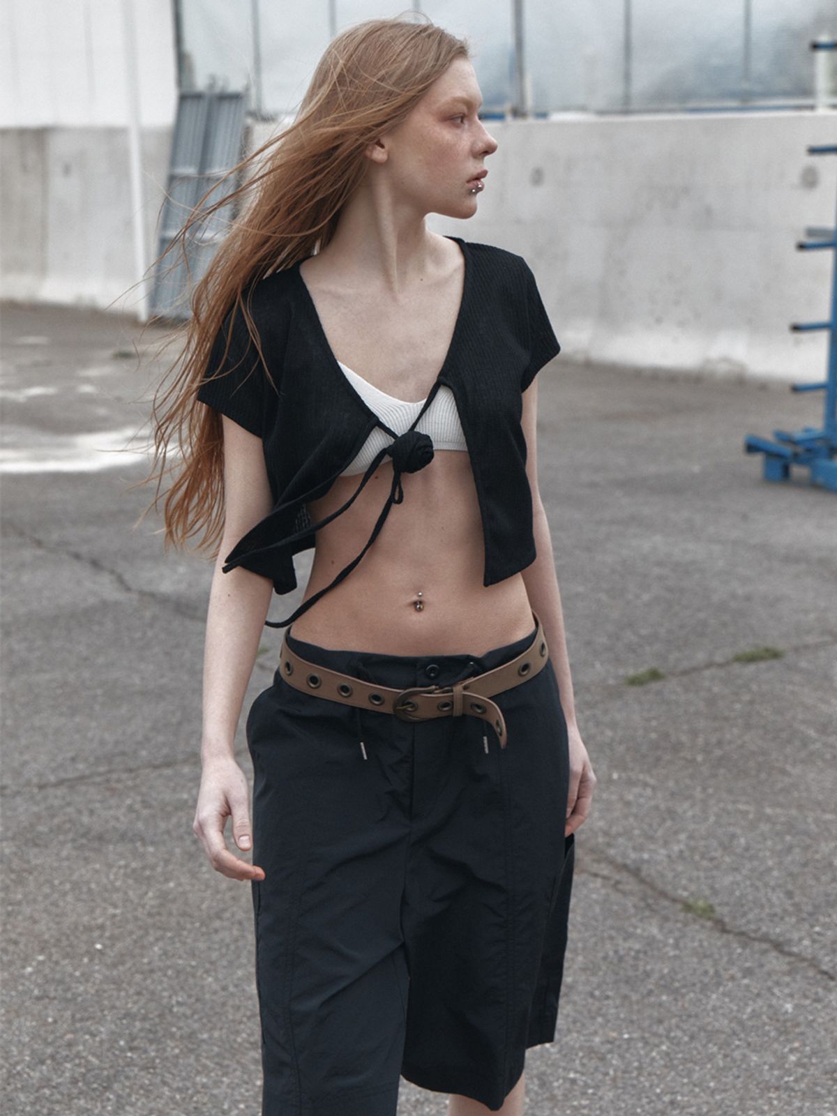 에트몽(ETMON) Midi Pocket Pants, Black