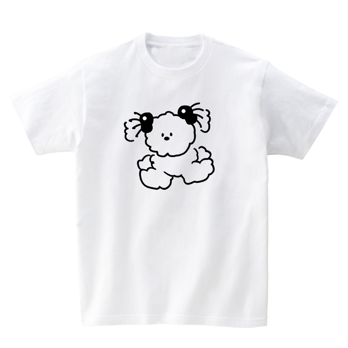 어썸어스(AWESOMEUS) A DOG WITH PIGTAILS T-SHIRTS_4COLOR