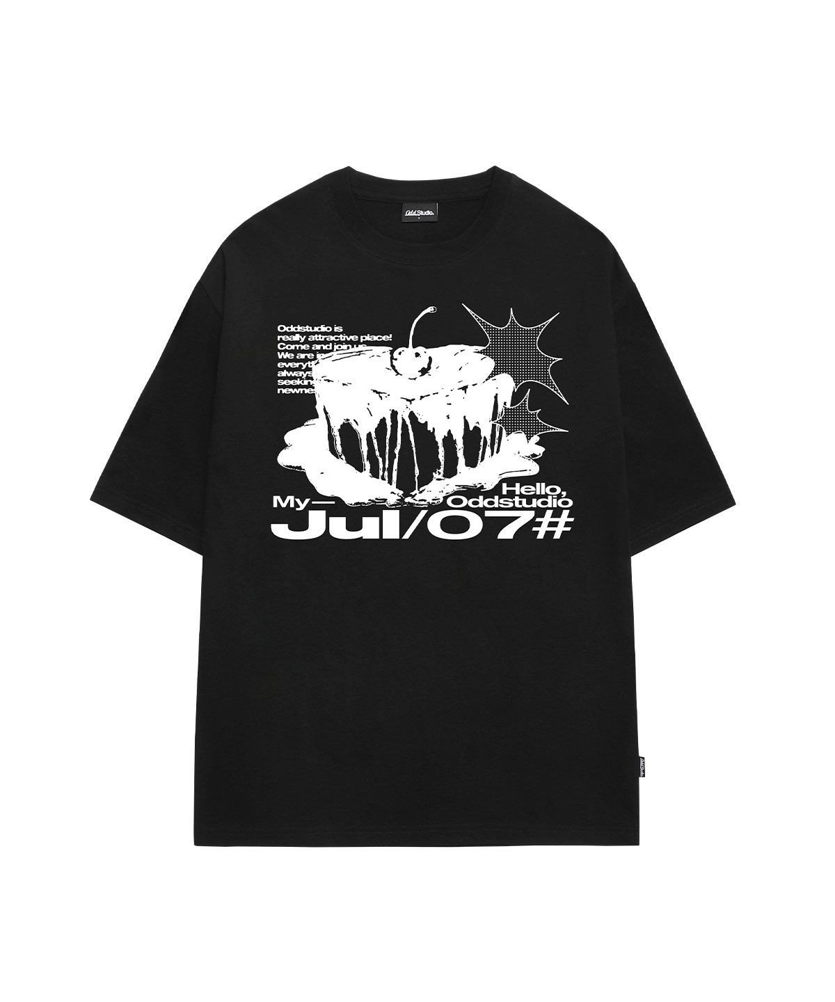 MUSINSA ODDSTUDIO Heart Birthday Graphic Oversized Fit T-shirt