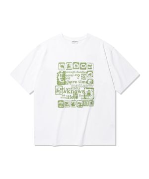 앤티쿼티 3D 프린트 티셔츠 [화이트]