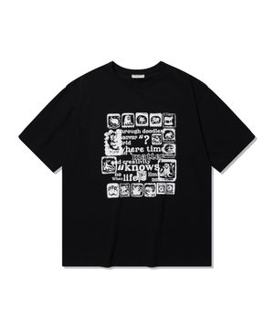 앤티쿼티 3D 프린트 티셔츠 [블랙]